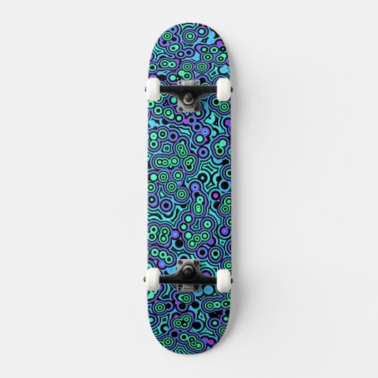 Psychedelische blobs persoonlijk skateboard (Voorkant)