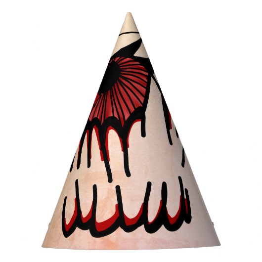 Psychedelische bloeddoorlopen visie feesthoedjes (Voorkant)