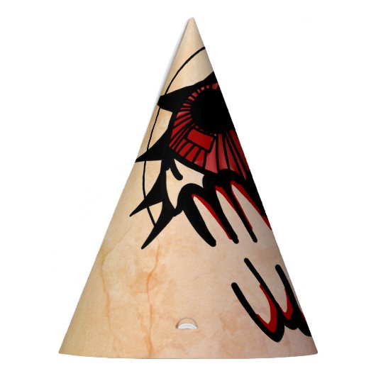 Psychedelische bloeddoorlopen visie feesthoedjes (Links)