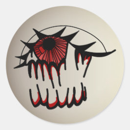 Psychedelische bloeddoorlopen visie ronde sticker