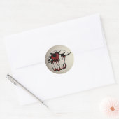 Psychedelische bloeddoorlopen visie ronde sticker (Envelop)