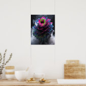 Psychedelische Bloeiend Ontwerp Muurposter Poster (Keuken)