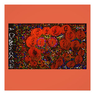 Psychedelische Bloem Bug Meisje Foto Afdruk