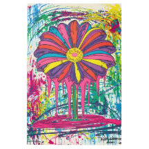 psychedelische bloem die druipt van de verf