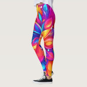 Psychedelische bloem kunstwerk leggings (Links)