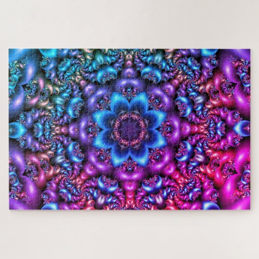 psychedelische bloem mandala puzzel (Horizontaal)