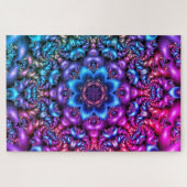 psychedelische bloem mandala puzzel legpuzzel (Horizontaal)