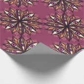 Psychedelische bloem met trippy griezelige ogen cadeaupapier (Hoek)