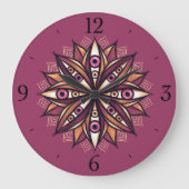 Psychedelische bloem met trippy griezelige ogen grote klok (Voorkant)