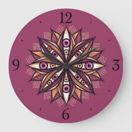 Psychedelische bloem met trippy griezelige ogen grote klok