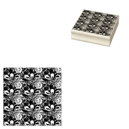 Psychedelische bloem rubberstempel (Gestempeld)