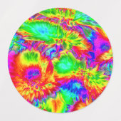 psychedelische bloemen 2 labels (Design 1)