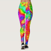 psychedelische bloemen 2 leggings (Achterkant)