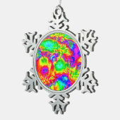 psychedelische bloemen 2 tin sneeuwvlok ornament (Rechts)