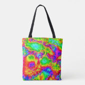 psychedelische bloemen 2 tote bag (Achterkant)