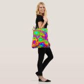 psychedelische bloemen 2 tote bag (Op model)