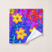 psychedelische bloemen 4 bad handdoek (Wasdoekje)