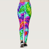 psychedelische bloemen 5 leggings (Achterkant)