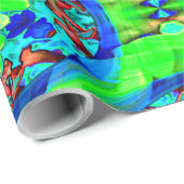 Psychedelische bloemen..... cadeaupapier (Rol Hoek)