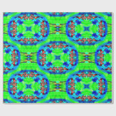 Psychedelische bloemen..... cadeaupapier (Vlak)