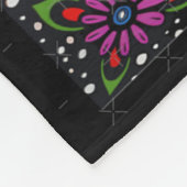 Psychedelische Bloemen Dansende Beren Kleurrijk Da Fleece Deken (Hoek)