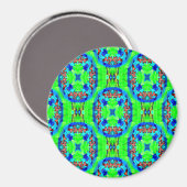 Psychedelische bloemen..... magneet (Voorkant / Achterkant)