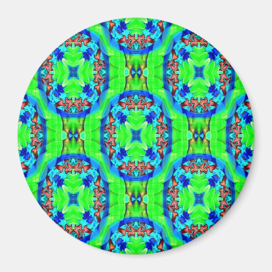 Psychedelische bloemen..... magneet (Voorkant)