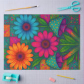 Psychedelische Bloemen & Paddenstoelen Decoupage Tissuepapier (Craft)