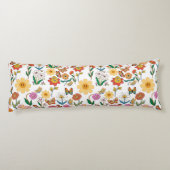 Psychedelische Bloemen Patroon x4 Lichaamskussen (Achterkant)