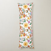 Psychedelische Bloemen Patroon x4 Lichaamskussen (Achterkant (Verticaal))