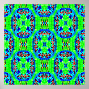 Psychedelische bloemen..... poster