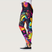 Psychedelische bloemenkosmos leggings (Links)