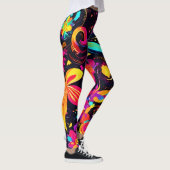 Psychedelische bloemenkosmos leggings (Rechts)