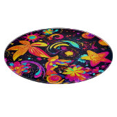 Psychedelische bloemenkosmos snijplank (Hoek)