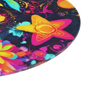 Psychedelische bloemenkosmos snijplank (Hoek)