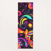 Psychedelische bloemenkosmos yogamat (Achterkant)