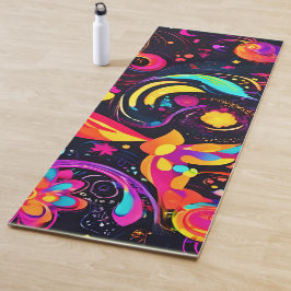 Psychedelische bloemenkosmos yogamat