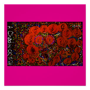Psychedelische Bloemige Bug Meisje Perfect Poster
