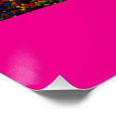 Psychedelische Bloemige Bug Meisje Perfect Poster (Hoek)