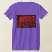 Psychedelische Bloemige Bug Meisje T-shirt (Laag Achter)