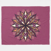 Psychedelische bloemkunst met trippy griezelige og fleece deken (Voorkant (Horizontaal))