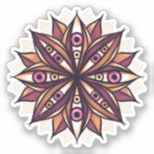 Psychedelische bloemkunst met trippy griezelige og sticker (Voorkant)