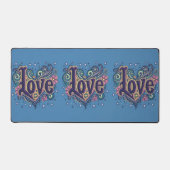 Psychedelische Boho Love Lettering met Bloemen Acc Bureaumat (Voorkant)