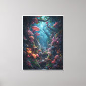 Psychedelische bos canvasprint canvas afdruk (Voorkant)