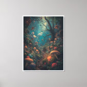 Psychedelische bos canvasprint canvas afdruk (Voorkant)