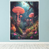 psychedelische bos landschap canvasprint canvas afdruk (Insitu (Houten vloer))