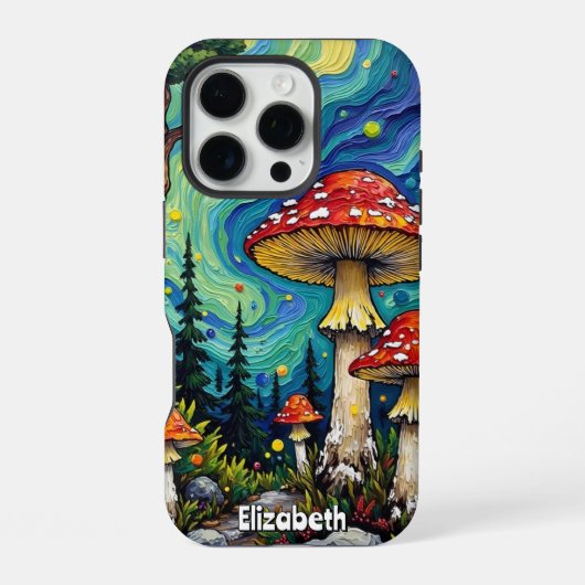 Psychedelische bosopening iPhone hoesje (Achterkant)