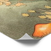 Psychedelische  Bospaddenstoelenwoning Poster (Hoek)