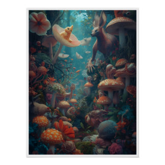 Psychedelische bosposter perfect poster