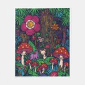 Psychedelische bosvachtdeken fleece deken (Voorkant)